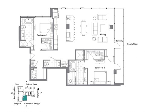 the floor plan of the renovated apartment